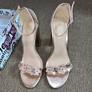 3D Floral Houston Rose Gold Heel